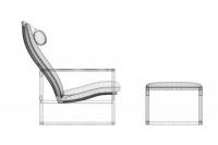 chair_0258_2254 Easy Chair & Stool Set