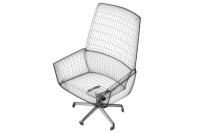 chair_0270_Black Leather Swivel Desk Chair_フィン・ユール